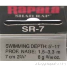 Rapala Shad Rap Lure Size 07, 2 3/4 Length, 5'-11' Depth, 2 Number 6 Treble Hooks, Bluegill, Per 1 000900988